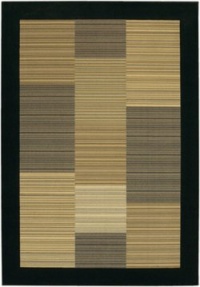 Couristan 0766/0601 Everest Hamptons/Multi Stripe-Black 3-Feet 11-Inch by 5-Feet 3-Inch Rug