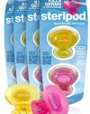 Steripod Clip-on Toothbrush Sanitizer (8 Steripods) 4 x 2 Pack (Pink/Yellow)