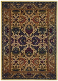 Couristan 2715/0706 Anatolia Royal Plume 2-Feet 7-Inch by 7-Feet 10-Inch Rug, Cream and Plum