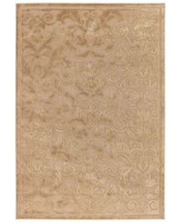 Enhance your decor with the oh-so-luxe look of Couristan's Pave Vintage Damask rug. Woven of a soft blend of viscose, silk and chenille for an unbelievably plush feel and a high-low carved effect, the rug features an elegant damask motif rendered in a luminous pearl shade, adding a touch of vintage-inspired glamour to any space.