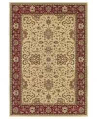 Evoking classing Persian patternwork in a gold, ebony and cream ground, the Tamena area rug from Couristan offers intricate beauty for your floors. Woven of heat-set Courton™ polypropylene, a synthetic fiber that's meticulously crafted for durability.