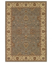 Evoking classing Persian patternwork in a grey and cream ground, the Tamena area rug from Couristan offers intricate beauty for your floors. Woven of heat-set Courton™ polypropylene, a synthetic fiber that's meticulously crafted for durability.