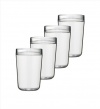 Kraftware Double Wall Insulated 24-Ounce Acrylic Drinkware, White, Set of 4