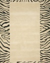 Liora Manne Seville Zebra Border Hand Tufted Rug, 42 by 66-Inch, Neutral