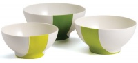 Chef'n SleekStor Pinch and Pour Mixing Bowl Set, Arugula, Avocado and Wasabi