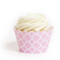 Dress My Cupcake Pink Spanish Tile Cupcake Wrappers, Set of 12