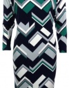 Lauren Ralph Lauren Women's Geometric Print Jersey Shift Dress