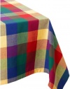 DII Palette Check Indian Summer Tablecloth 60 x 84