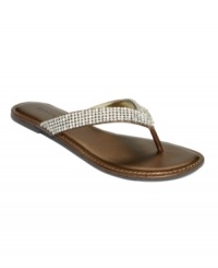 Simply sparkly. The Kola flats sandals by Style&co. feature jeweled accents on the thick straps.