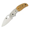 Spyderco C123WDP Sage4, Wood w/Titanium Bolsters, Plain