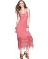 A wide lace hem adds vintage flair to this Free People maxi dress -- perfect for a feminine-boho look!