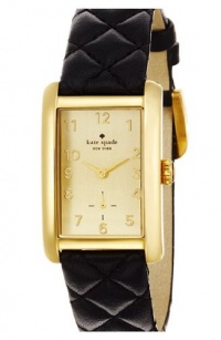 Kate Spade New York Women's 1YRU0120 Large Quilted Black Cooper Strap Watch