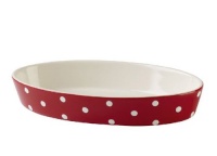 Spode Baking Days Red Oval Bake and Serve Dish