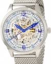 Akribos XXIV Men's AKR446SS Bravura Saturnos Elite Automatic Stainless Mesh Watch