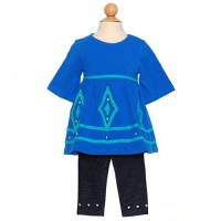 Nicole Miller Blue Diamond Top Jeggings Fall Outfit Baby Girls 12M