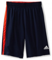 adidas Boys 8-20 Youth Fat Stripes Short, Collegiate Navy/High Energy, Small