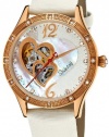 Stuhrling Original Women's 196A.124P2 Vogue Harmony Automatic Skeleton Swarovski Crystals Mother-Of-Pearl White Watch