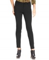 Jones New York Signature's ponte-knit petite skinny pants create a figure-flattering look that goes with any ensemble.