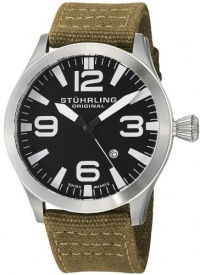 Stuhrling Original Men's 141B.331E1 Aviator Tuskegee Skylancer Swiss Quartz Date Watch