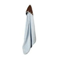 Elegant Baby Hooded Towel Blue & Chocolate Polka Dot