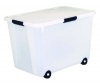 Advantus Rolling Storage Box with Snap Lid, 15-Gallon Size, Clear (AVT34009)