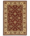 Covered in graceful floral imagery, this area rug will fill your room with color. The Sedona Henna rug is woven from New Zealand worsted wool that has been specially twisted and space-dyed to replicate the look of a hand-woven Peshawar rug. In deep red with a warm beige border, this magnificent piece creates an inviting space for gatherings in your home.