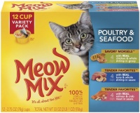 Meow Mix Poultry and Seafood Variety Pack, 12-Count