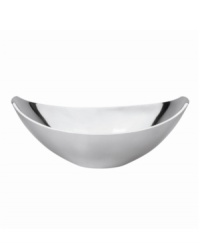 Cascading metal with a bright, mirror-like sheen makes this Classic Fjord bowl from Dansk's collection of serveware and serving dishes a stylish companion to modern dinnerware and decor. Fill with bread, fruit and more for a simply flawless presentation. (Clearance)