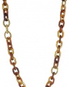 T Tahari Gold Tone Resin Link Necklace