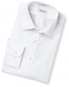 Van Heusen Men's Poplin Solid Long Sleeve Spread Collar Shirt,White,15.5 34/35