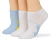 Ralph Lauren women's socks Big Pony cotton no show white/blue 3pairs