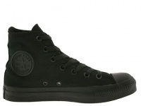 Converse Chuck Taylor All Star Hi Top Black Monochrome Canvas Shoes  men's 10/ women's 12