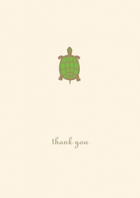 Graphique de France Turtle Boxed Thank You Notes, 4.25 x 5.5 Inches, Cream (L819CB)