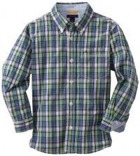 Tommy Hilfiger Boys 2-7 Donald Long Sleeve Shirt, Denim Blue, 3 Regular