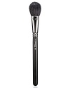 Tapered for shading and highlighting cheeks and face with blush. The bristles on this brush are soft and form a full, rounded shape. M.A.C professional brushes are hand-sculpted and assembled using the finest quality materials. They feature birch, linden and ramin wood handles, nickel-plated brass ferrules.