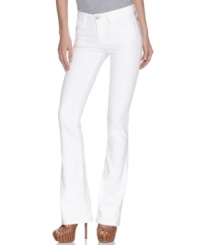 Lighten up for the season in chic white denim. Joe's Jeans beloved Honey fit features a flattering bootcut leg and a cut that hugs your curves!