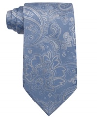 A large, tonal paisley helps you spruce up your collection of solid color neckties.