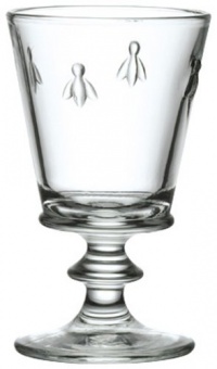 La Rochère Set of 6 Bee Décor Footed Water Goblets