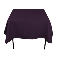 70 in. Square Polyester Tablecloth Eggplant