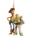 An ornament for the holidays... and beyond! Woody and Buzz from Disney's Toy Story will get kids as excited to decorate the tree as they are for Christmas morning.