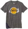 NBA Youth Los Angeles Lakers Triblend Tee H11 Big Stripes - R289Drla (Grey Heather, Medium)