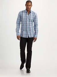 Cool, checked cotton, tailored in a traditional button-down silhouette.ButtonfrontButtoned-down collarCottonMachine washImported