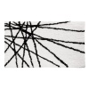 InterDesign Abstract 34-Inch by 21-Inch Rug, Black/White