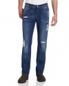 7 For All Mankind Men's Slimmy Slim Straight Leg Jean In Pebbled Cloud