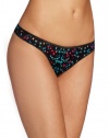 OnGossamer Women's Printed Mesh Hip Thong Panty, City Lights, S/M