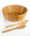 It's only natural. Crafted entirely of bamboo, this handsome salad set has a simple, easygoing style that works with any casual table setting. From Lipper International.