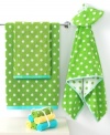 Hop to it! This cheerful Froggy hooded bath towel makes bath time a time for smiles in pure cotton. Its cape-style design makes for easy wrapping and cozy warmth whenever.