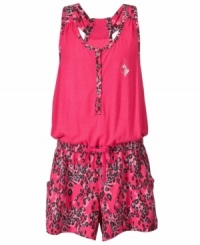 Pretty as a kitty. She'll get spotted in this cute leopard print romper from Baby Phat. (Clearance)