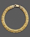 Exquisitely molded 14k gold on this bracelet recalls the richness of the Byzantine period. Measures 8 inches long.