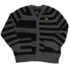 Sean John Boys 8-20 Stripe Cardigan Sweater, Dark Gray, Large